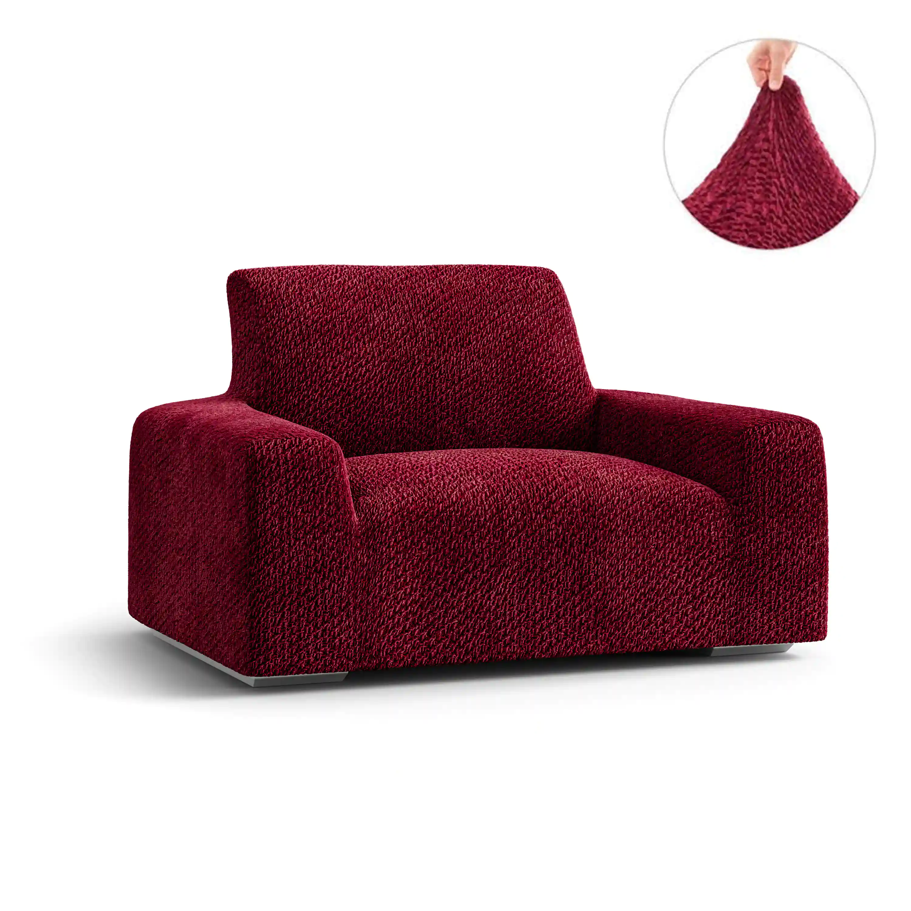 Arm Chair Cover - Bordeaux, Velvet